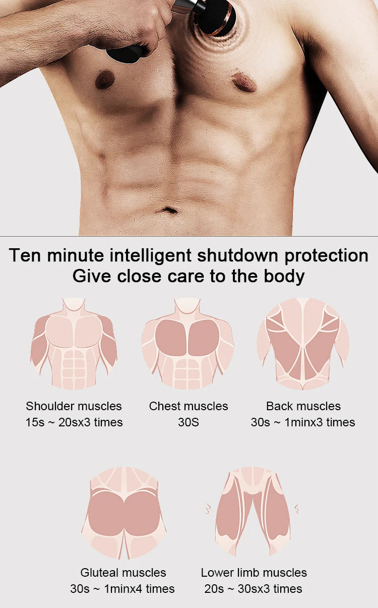 Micro Mini Fascia Gun 4 Massage Head Deep Muscle Tissue Relaxation Fitness Multi Frequency Electric USB Charging Massage Gun