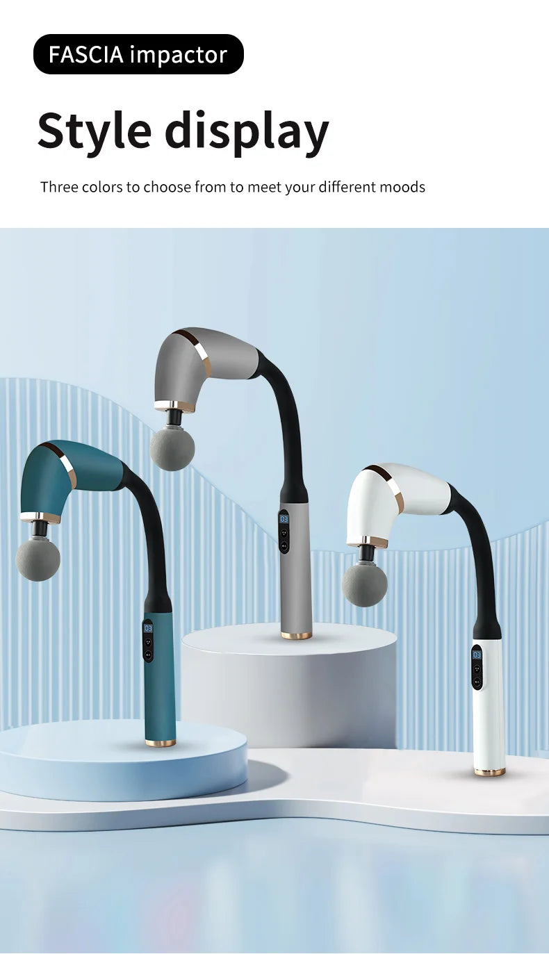 Portable Muscle Elbow Fascia Gun Handheld Body Deep Massager For Back Neck Leg Home Adjustable Speed Massage Equipment Suitable