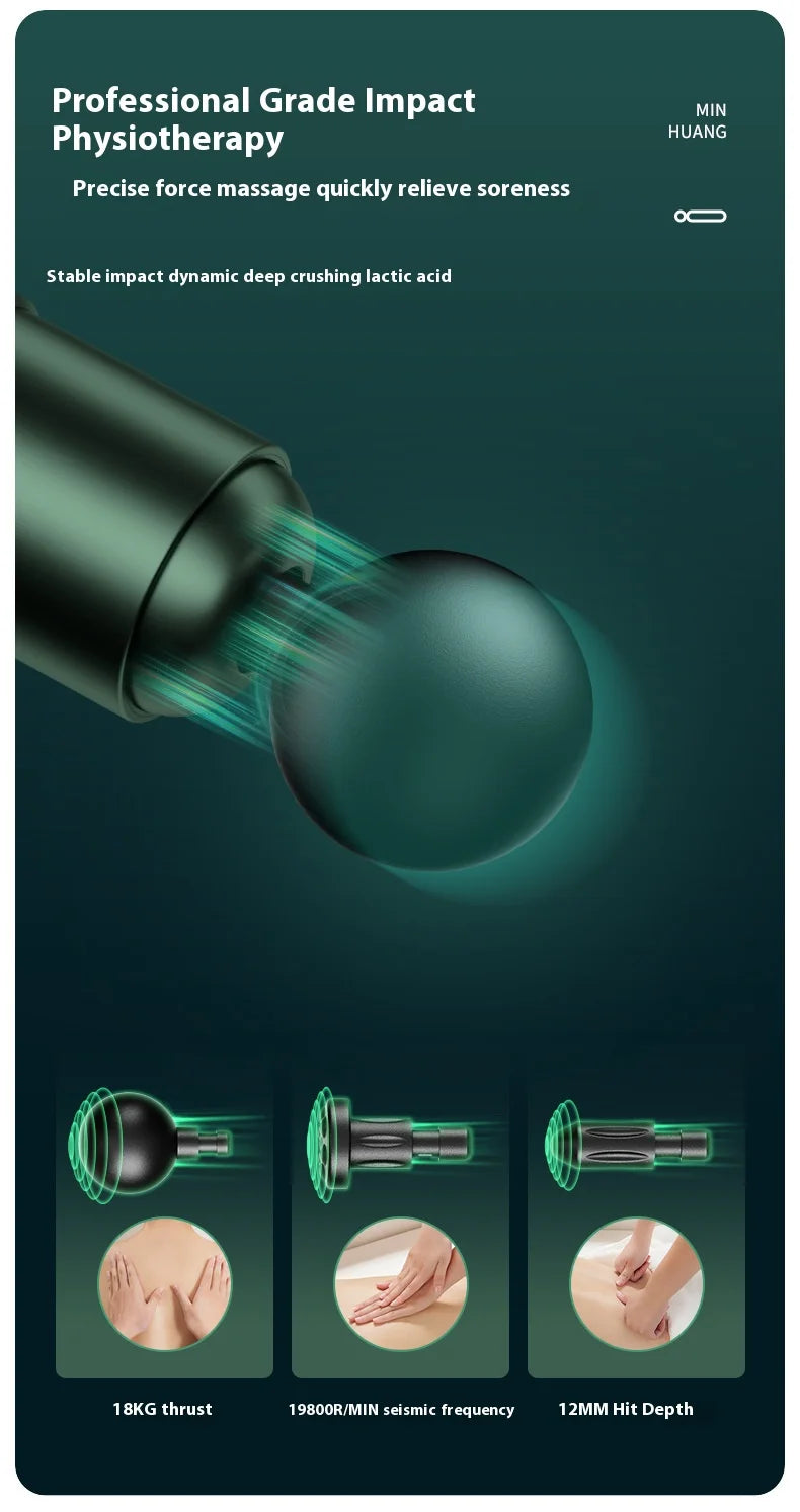 2025 New Massage Gun Body Massager Muscle Relaxer Electric LED Display 8 Kinds of Professional Massage Head Fascia Gun Gift