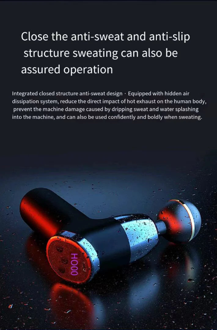 Micro Mini Fascia Gun 4 Massage Head Deep Muscle Tissue Relaxation Fitness Multi Frequency Electric USB Charging Massage Gun