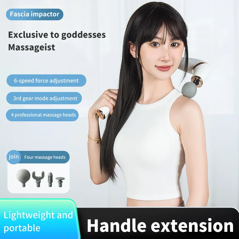 Portable Muscle Elbow Fascia Gun Handheld Body Deep Massager For Back Neck Leg Home Adjustable Speed Massage Equipment Suitable