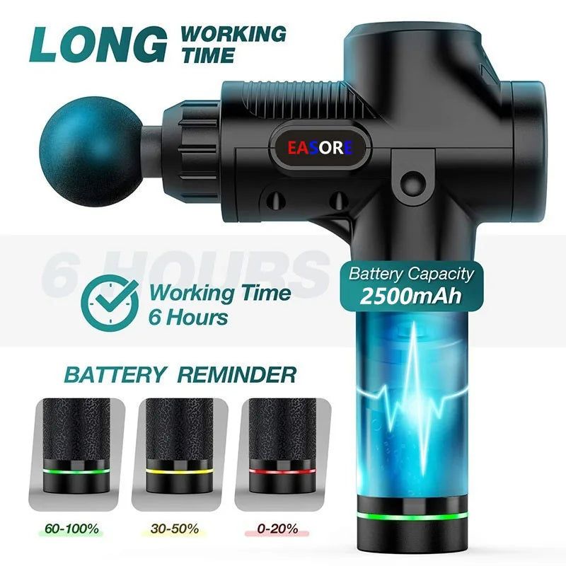 24V  New Upgrade Powerful Heat/ Cold Massage Gun, Easore X5 Pro Deep Muscle Massager With 12 Heads Brushless Motor For Home Gym