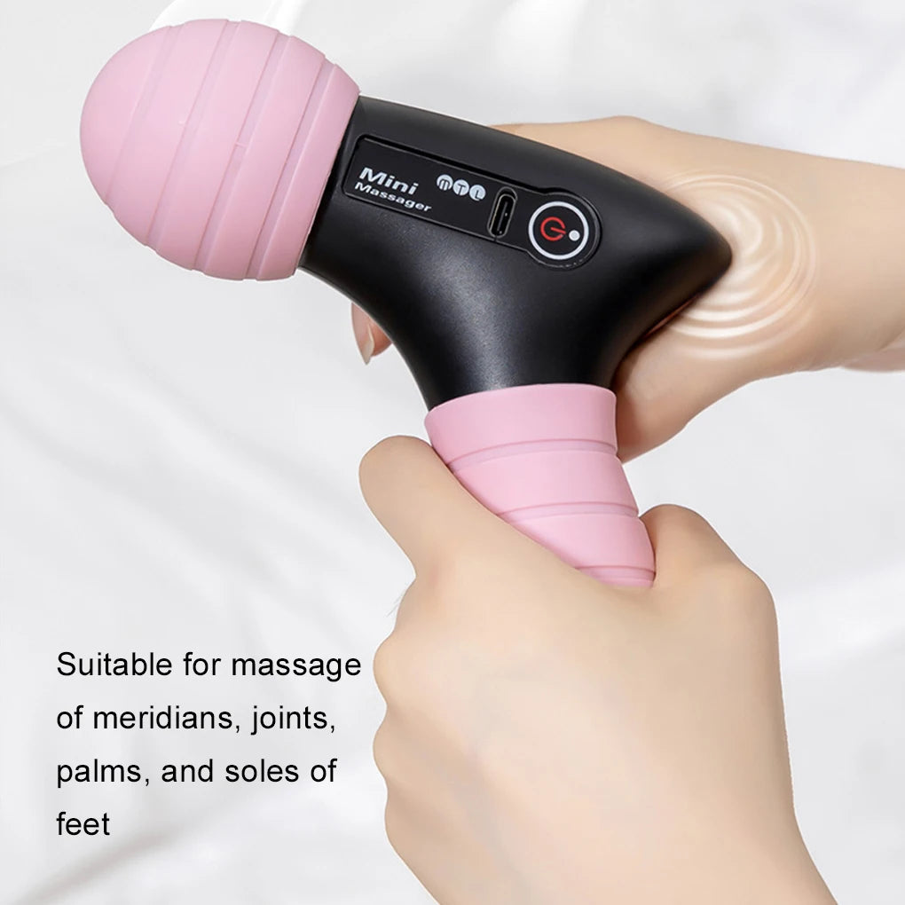 Mini Electric Fascia Gun LCD Screen 4 Modes Vibration Muscle Massager Portable Electric Massage for Neck Foot Body Fascia Gun