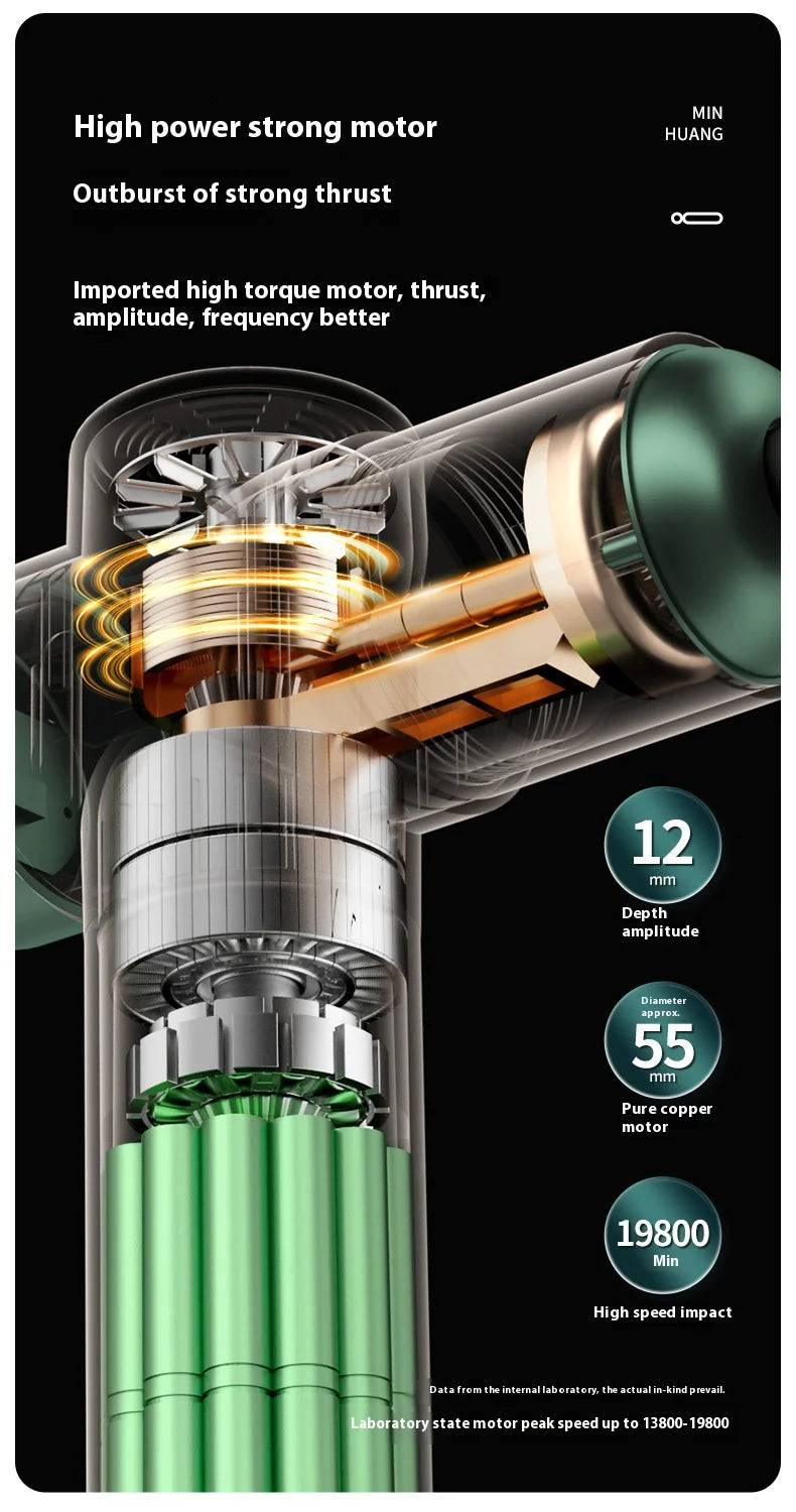 2025 New Massage Gun Body Massager Muscle Relaxer Electric LED Display 8 Kinds of Professional Massage Head Fascia Gun Gift