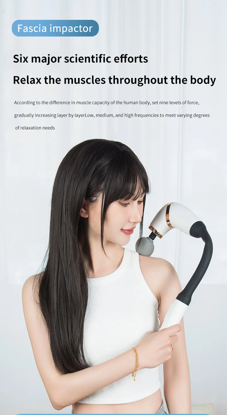 Portable Muscle Elbow Fascia Gun Handheld Body Deep Massager For Back Neck Leg Home Adjustable Speed Massage Equipment Suitable