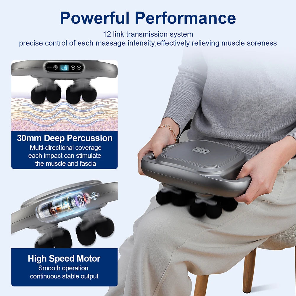 16-Head Fascia Gun High-Frequency Vibration Body Massage Gun Back and Waist Massager Neck Shoulder Massager Muscle masajeador