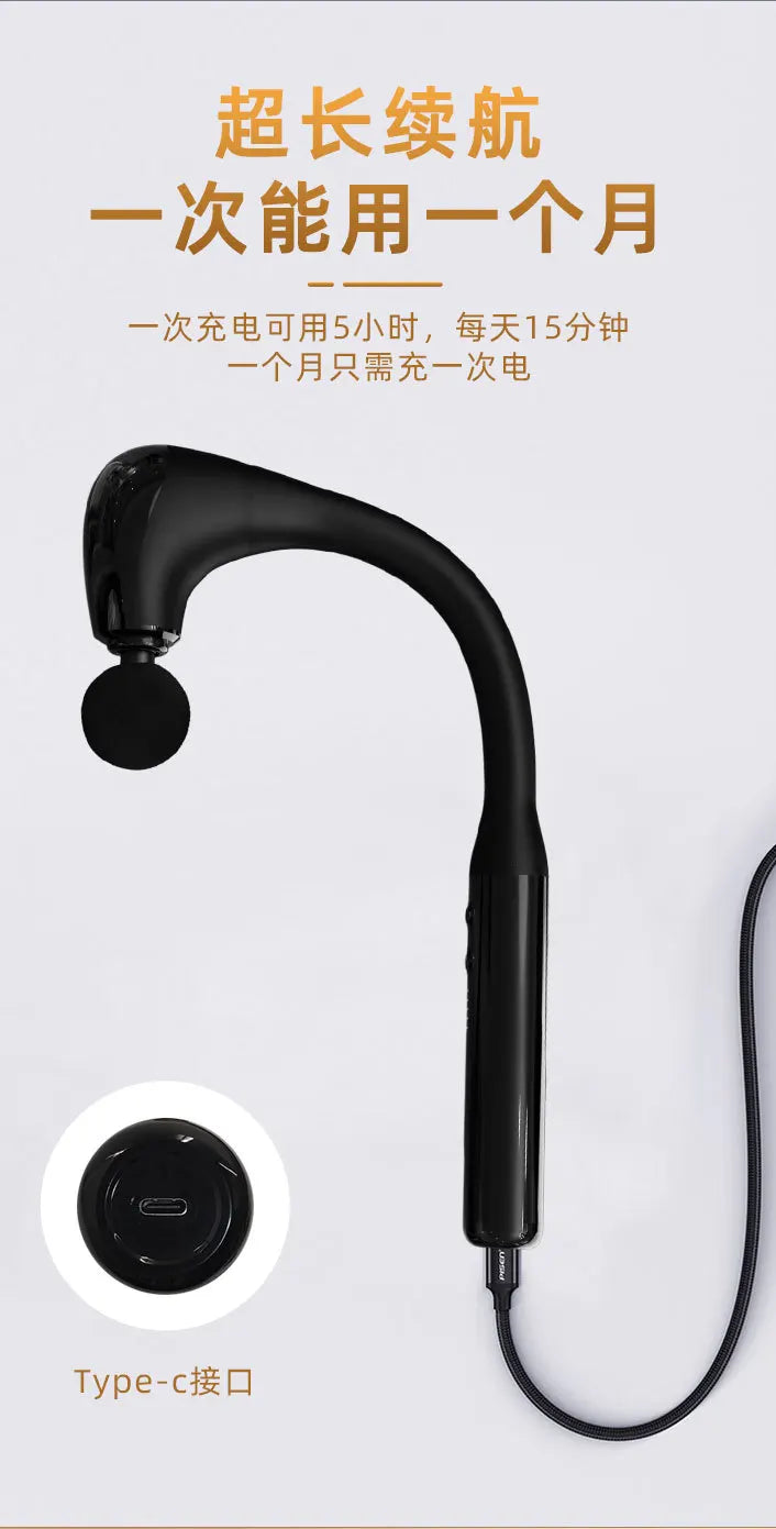 Extended Fascia Hammer Electric Massage Stick Knocking Back with a Silent Fascia Gun