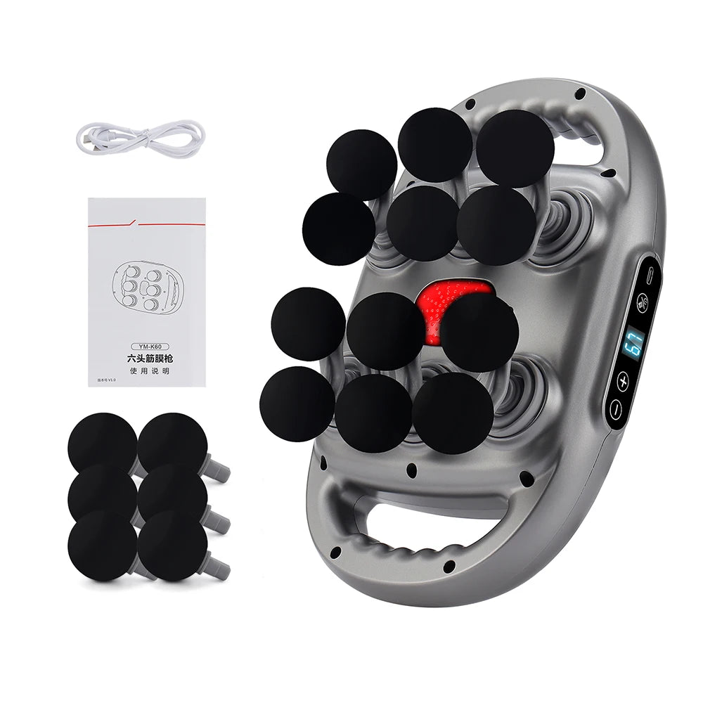 16-Head Fascia Gun High-Frequency Vibration Body Massage Gun Back and Waist Massager Neck Shoulder Massager Muscle masajeador