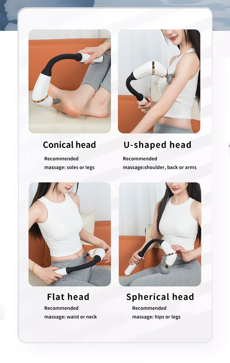 Portable Muscle Elbow Fascia Gun Handheld Body Deep Massager For Back Neck Leg Home Adjustable Speed Massage Equipment Suitable