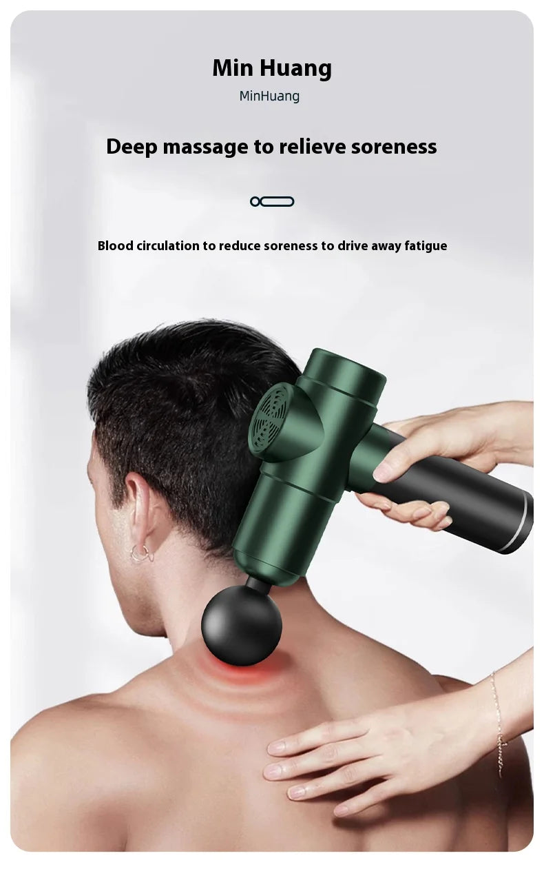 2025 New Massage Gun Body Massager Muscle Relaxer Electric LED Display 8 Kinds of Professional Massage Head Fascia Gun Gift