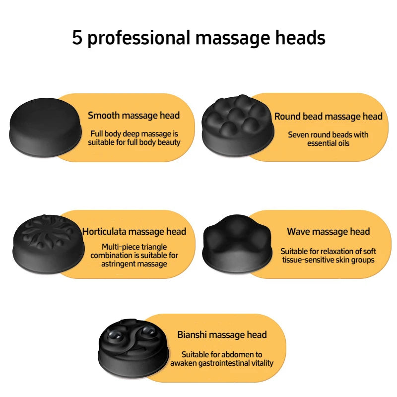 Massage Gun Wireless Charging Fat Pushing Machine Handheld Portable Massage Stick Neck, Waist, Shoulder Kneading Pink White