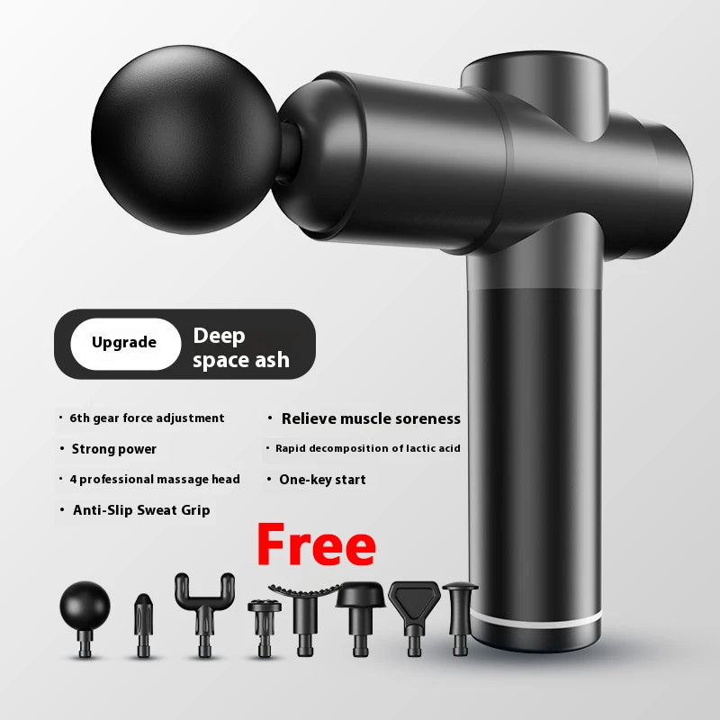 2025 New Massage Gun Body Massager Muscle Relaxer Electric LED Display 8 Kinds of Professional Massage Head Fascia Gun Gift