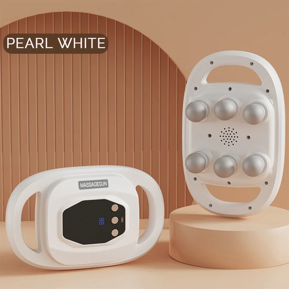 Fascia Gun Six-Head Deep Tissue Percussion Back Massager Wireless Waist Back Masajeador for Athletes Muscle Relax