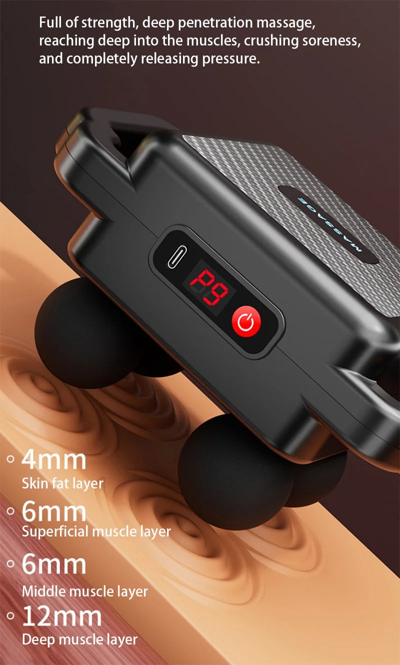 Fascia Gun High-Frequency Vibration Body Massage Gun Back and Waist Massager Neck Shoulder Massager Muscle masajeador