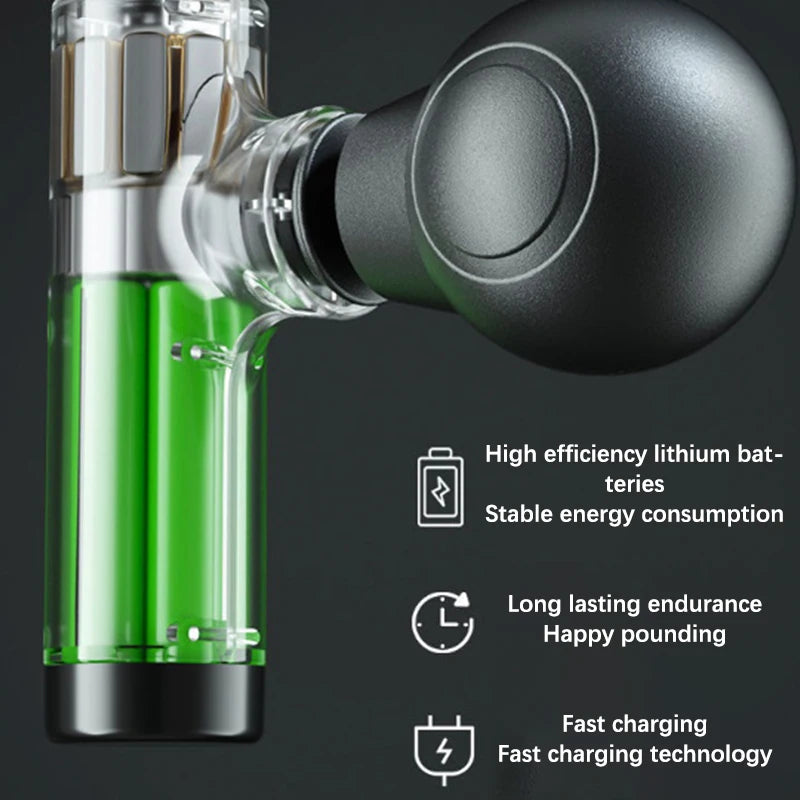 Mini Massage Gun Deep Tissue Powerful Percussion Muscle Massager Gun Compact Sports Handheld Massager For Muscles Neck Back Arms