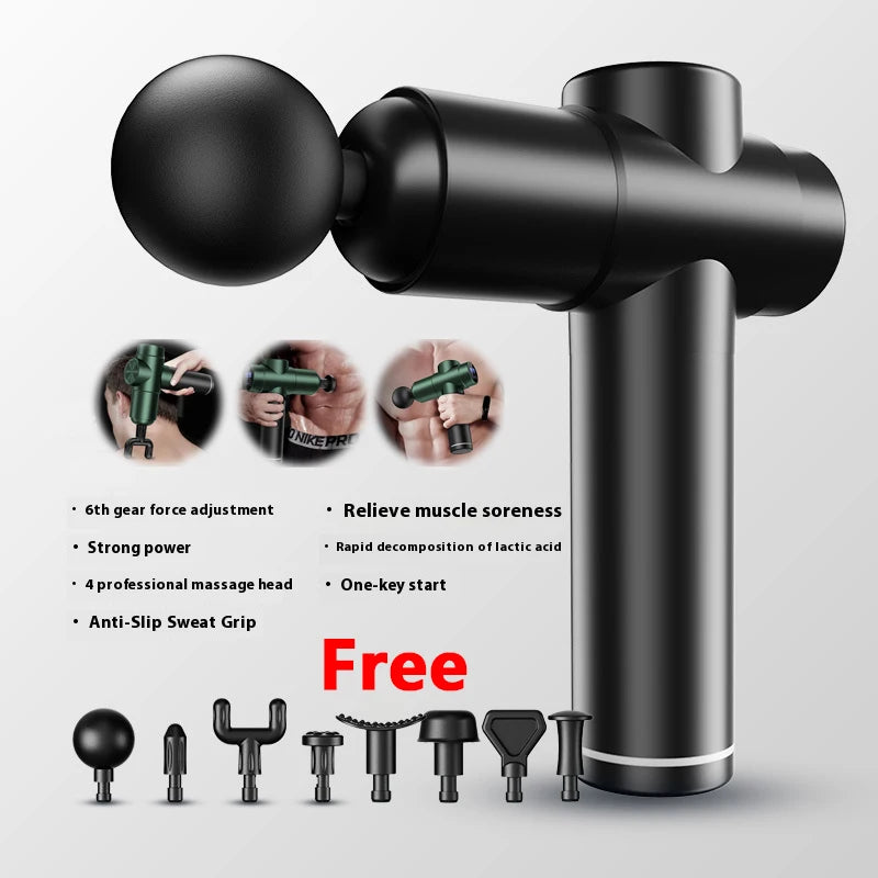 2025 New Massage Gun Body Massager Muscle Relaxer Electric LED Display 8 Kinds of Professional Massage Head Fascia Gun Gift