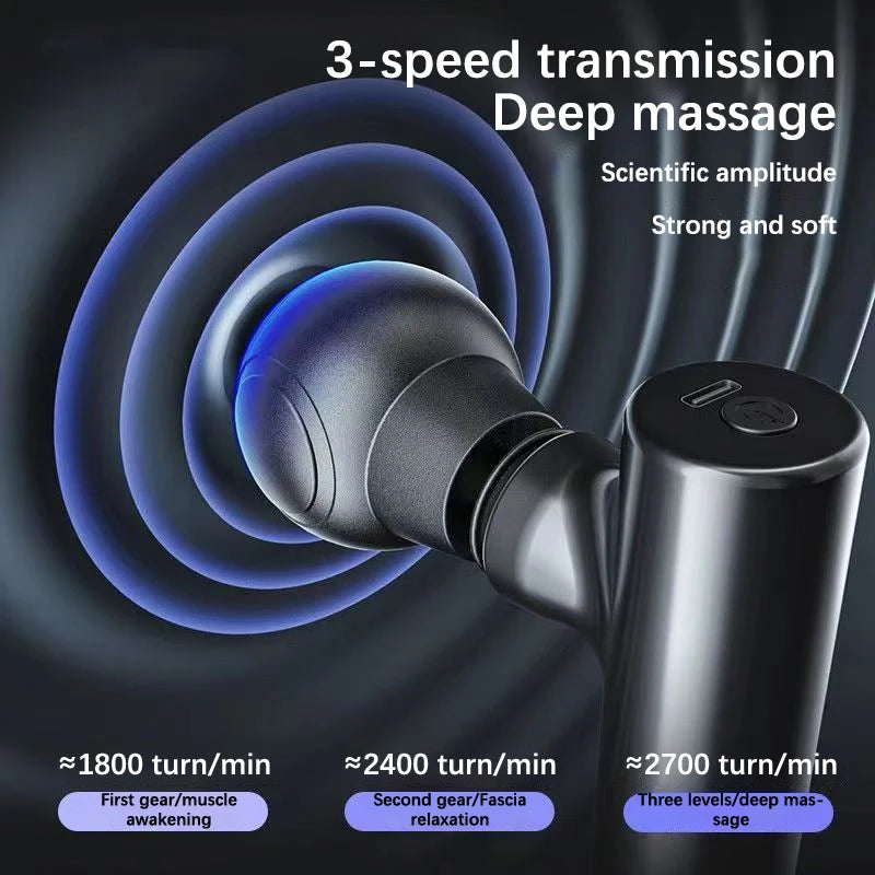 Mini Massage Gun Deep Tissue Powerful Percussion Muscle Massager Gun Compact Sports Handheld Massager For Muscles Neck Back Arms