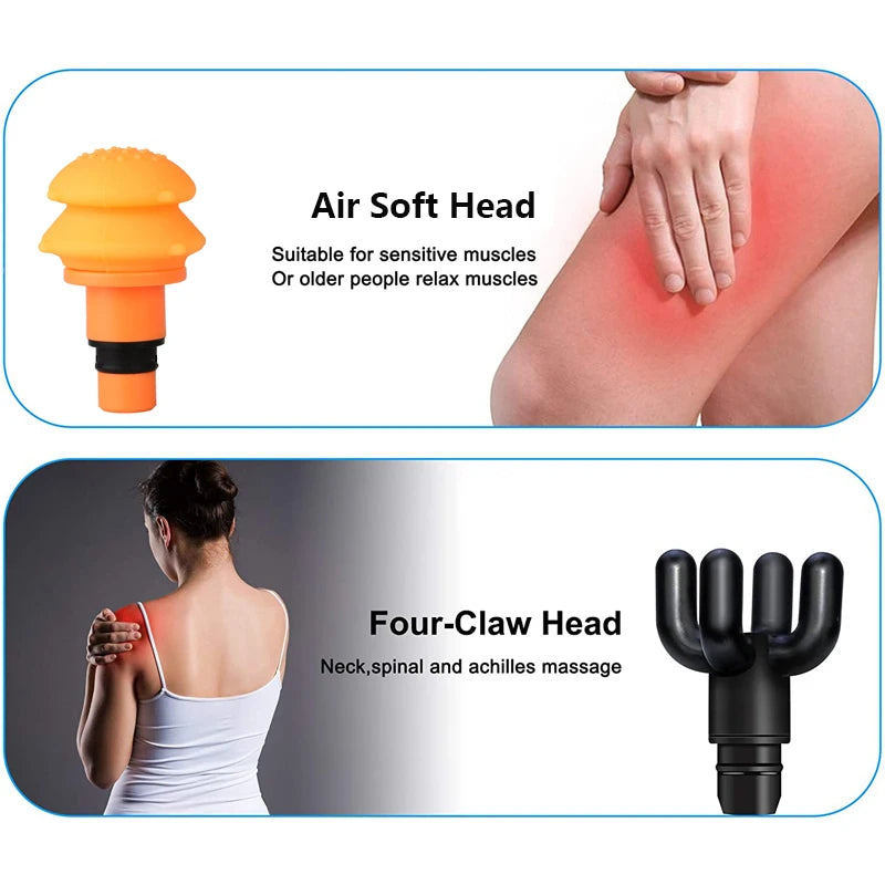 24V  New Upgrade Powerful Heat/ Cold Massage Gun, Easore X5 Pro Deep Muscle Massager With 12 Heads Brushless Motor For Home Gym