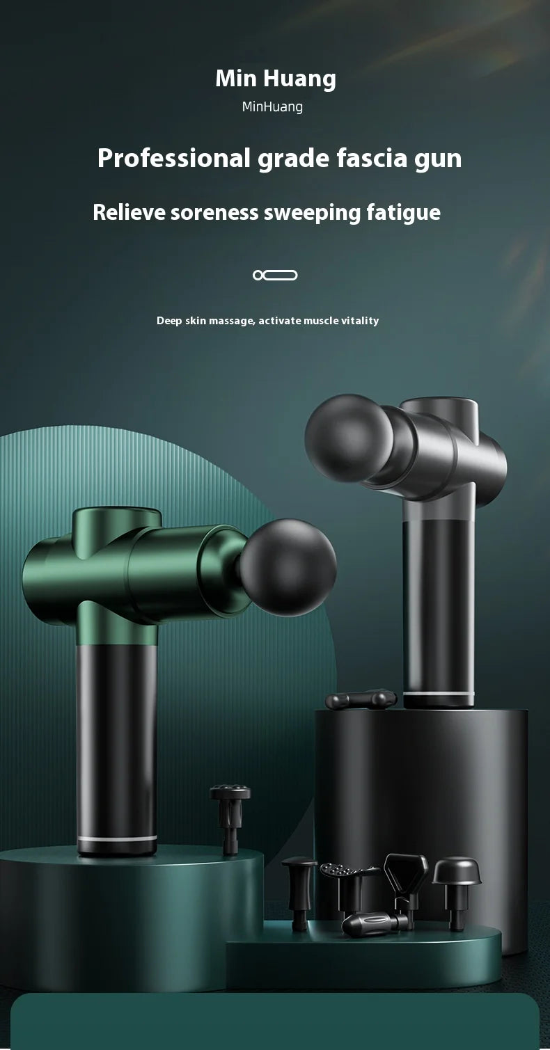 2025 New Massage Gun Body Massager Muscle Relaxer Electric LED Display 8 Kinds of Professional Massage Head Fascia Gun Gift