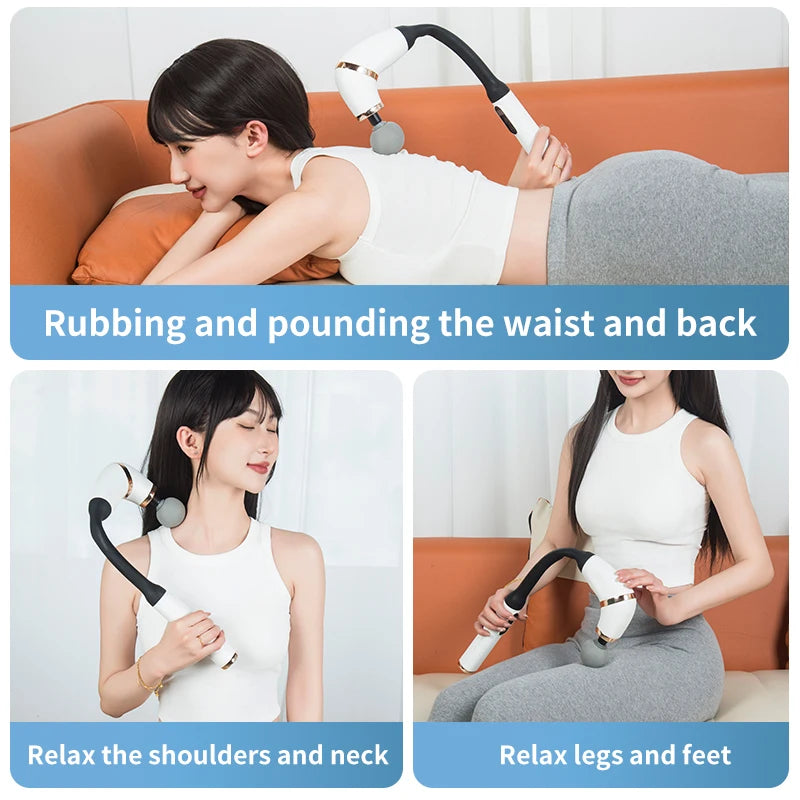 Portable Muscle Elbow Fascia Gun Handheld Body Deep Massager For Back Neck Leg Home Adjustable Speed Massage Equipment Suitable