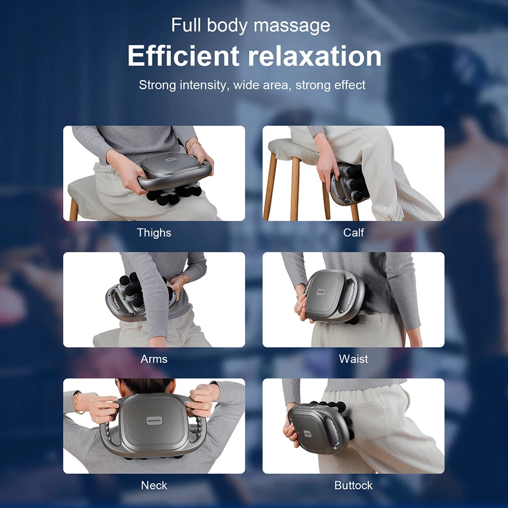 16-Head Fascia Gun High-Frequency Vibration Body Massage Gun Back and Waist Massager Neck Shoulder Massager Muscle masajeador