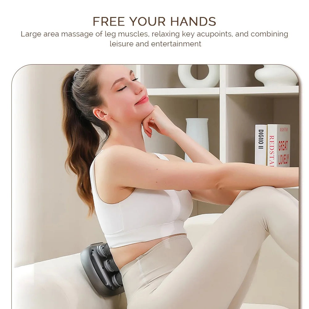 Fascia Gun Six-Head Deep Tissue Percussion Back Massager Wireless Waist Back Masajeador for Athletes Muscle Relax