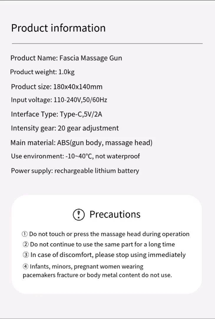 Micro Mini Fascia Gun 4 Massage Head Deep Muscle Tissue Relaxation Fitness Multi Frequency Electric USB Charging Massage Gun