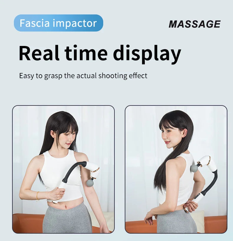 Portable Muscle Elbow Fascia Gun Handheld Body Deep Massager For Back Neck Leg Home Adjustable Speed Massage Equipment Suitable