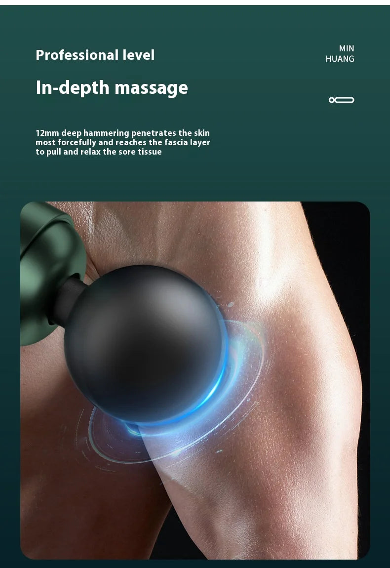 2025 New Massage Gun Body Massager Muscle Relaxer Electric LED Display 8 Kinds of Professional Massage Head Fascia Gun Gift