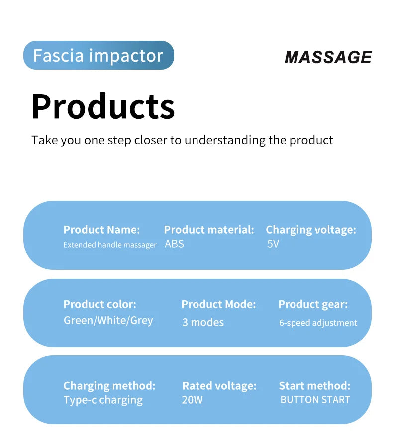 Portable Muscle Elbow Fascia Gun Handheld Body Deep Massager For Back Neck Leg Home Adjustable Speed Massage Equipment Suitable